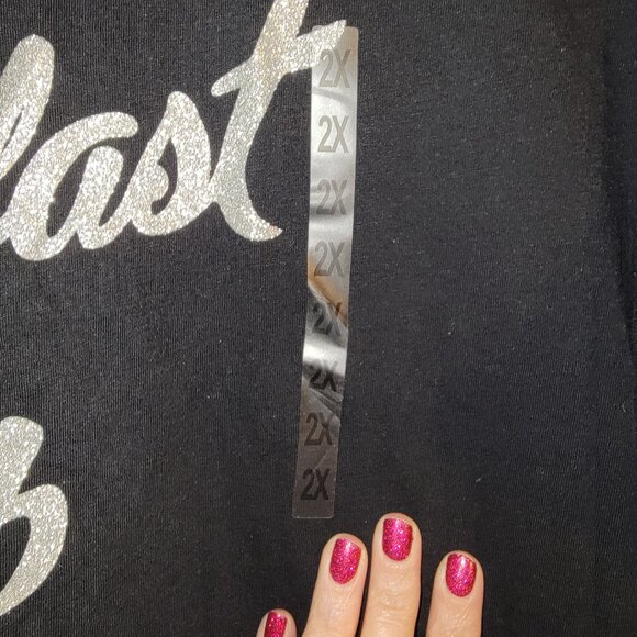 Breakfast Club Tee 2x Lot 2 NEW T Shirt 18 20 Black Silver Glitter White Warhol - Picture 7 of 13